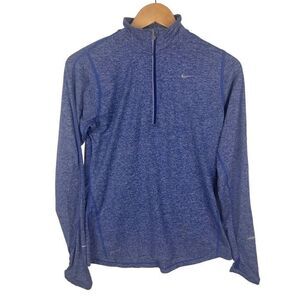 Nike Dri-Fit Running Half Zip Pullover Top Layer Long Sleeve Blue women’s size M